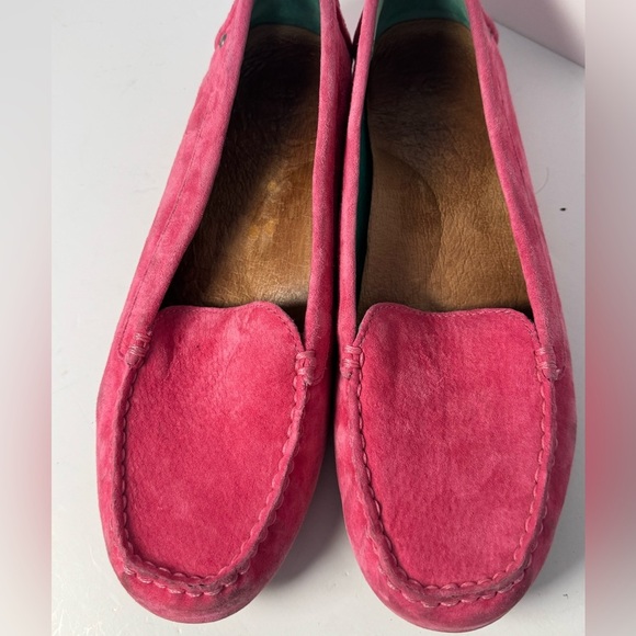 UGG Shoes - UGG Pink Suede Flats Slip-On Driving  Moccasin 8.5